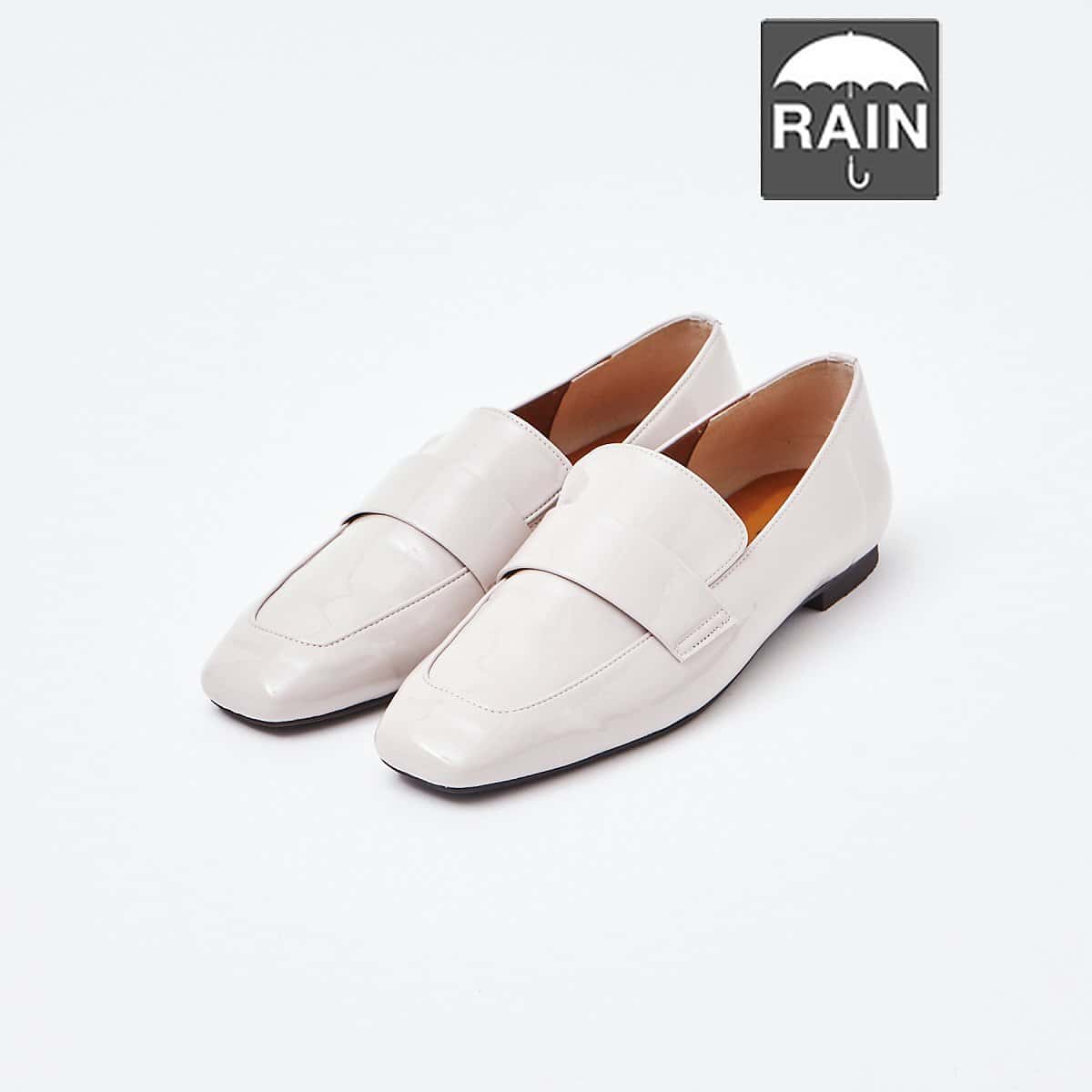 【SALE／20%OFF】AU BANNISTER 【生活防水】スクエアトゥローファー オゥ・バニスター シューズ・靴 レインシューズ・ブーツ ホワイト カーキ【送料無料】