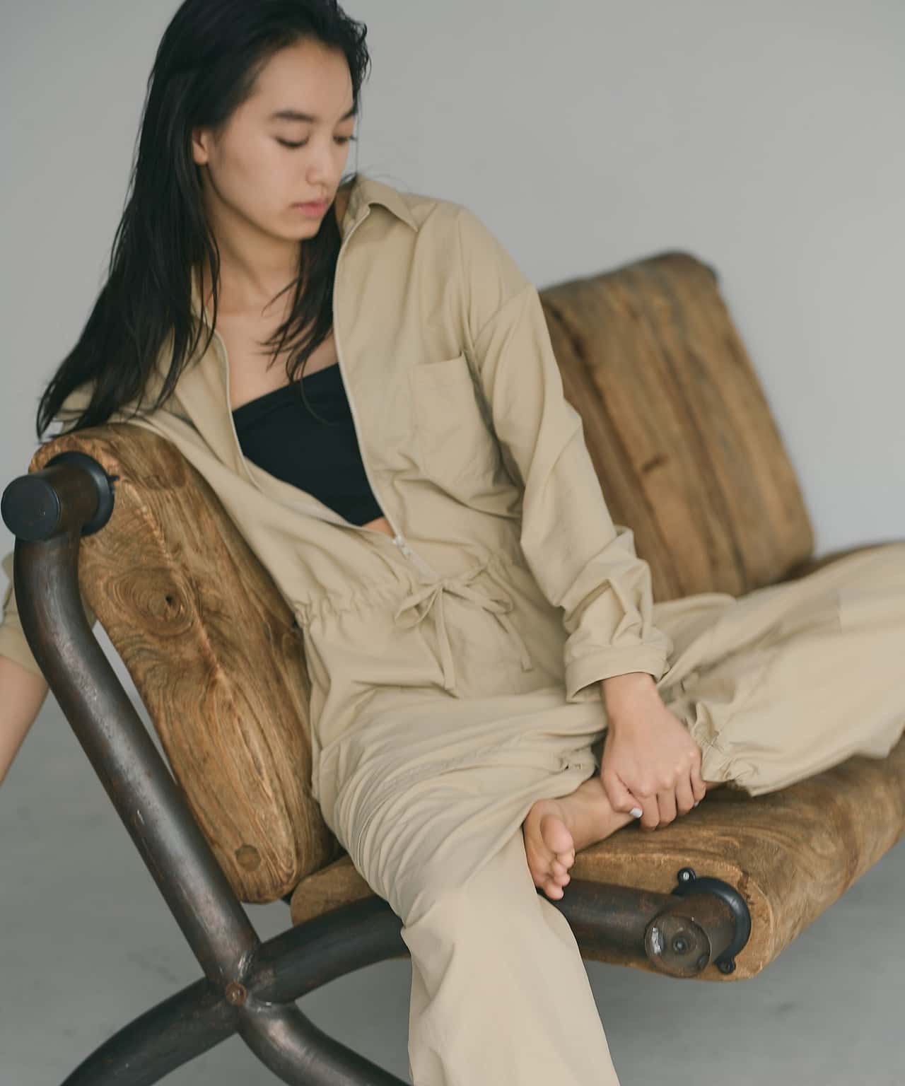 【SALE／70%OFF】PAL GROUP OUTLET 【earthy_】【撥水】ナイロンセパレートオールインワン パル グループ アウトレット パンツ その他のパンツ ベージュ