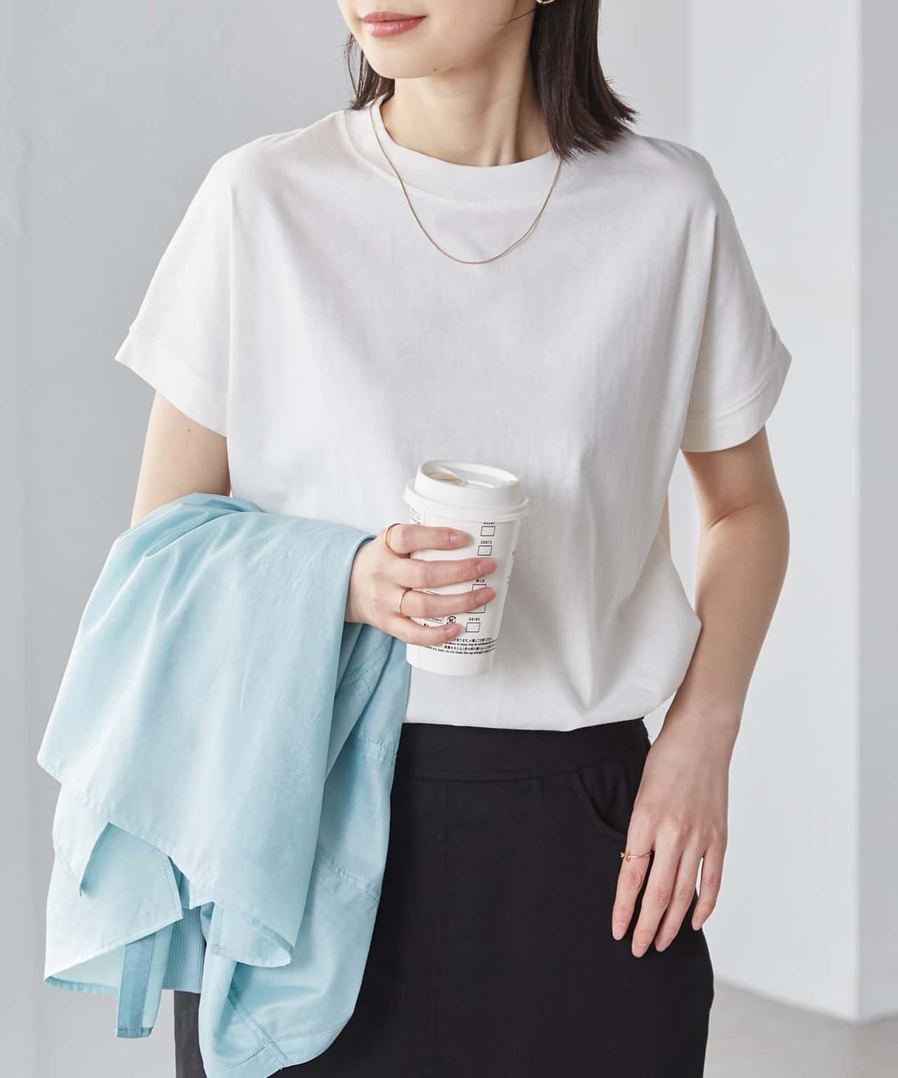 【SALE／34%OFF】Ranan 綿100%ひんやりUVカットプチハイネックカットソー ラナン トップス カットソー・Tシャツ グレー ホワイト ブラウン レッド ベージュ ブラック ネイビー グリーン ブルー カーキグリーン パープル