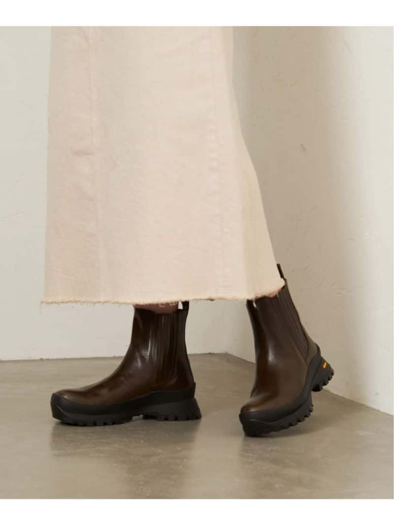 【SALE／40%OFF】LE TALON GRISEレザーVIBRAMサイドゴア◆ ルタロン シューズ ショートブーツ/ブーティー ベージュ【送料無料】