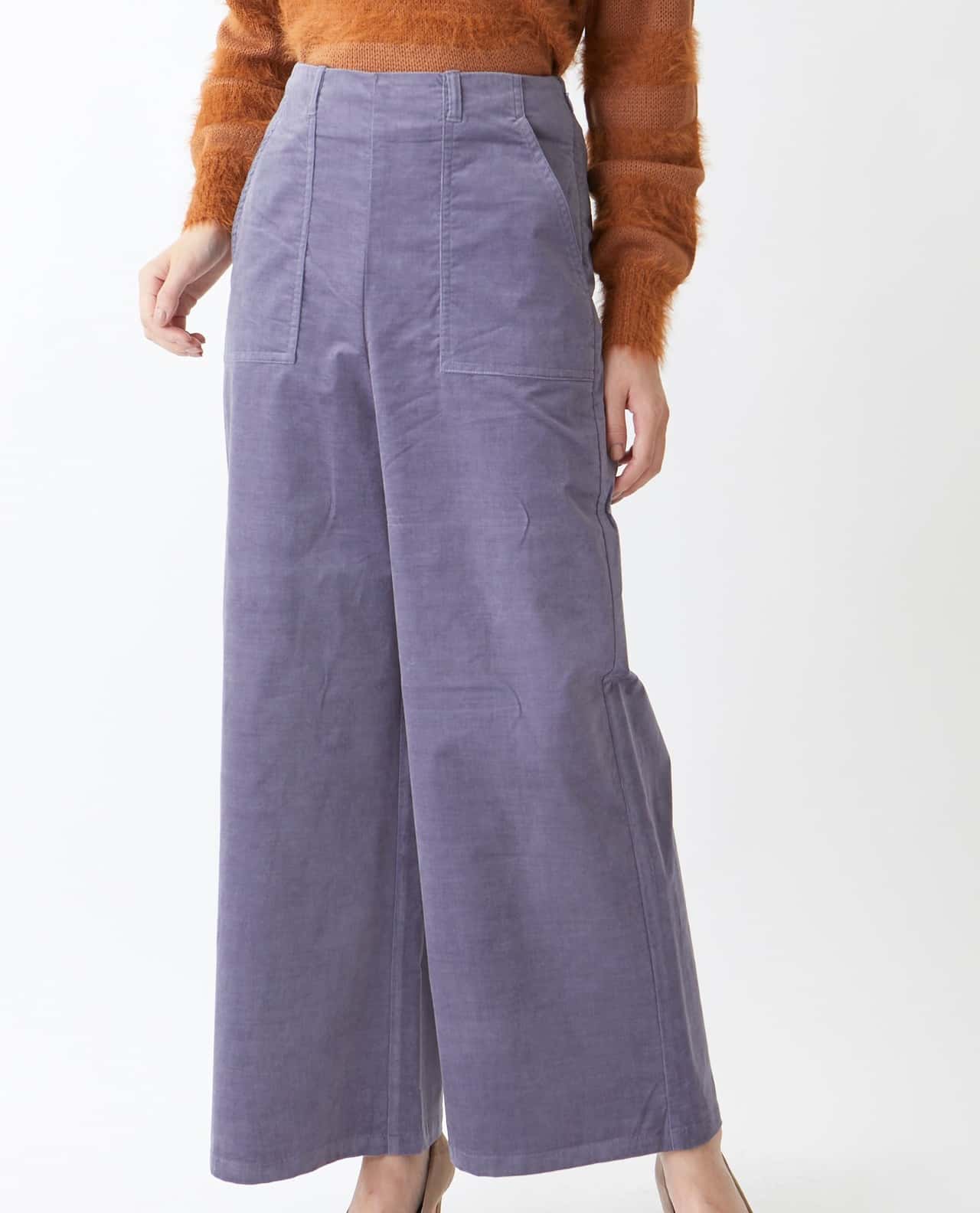 【SALE／86%OFF】YEVS 細コールベイカーPT イーブス パンツ その他のパンツ パープル ブラウン イエロー グリーン