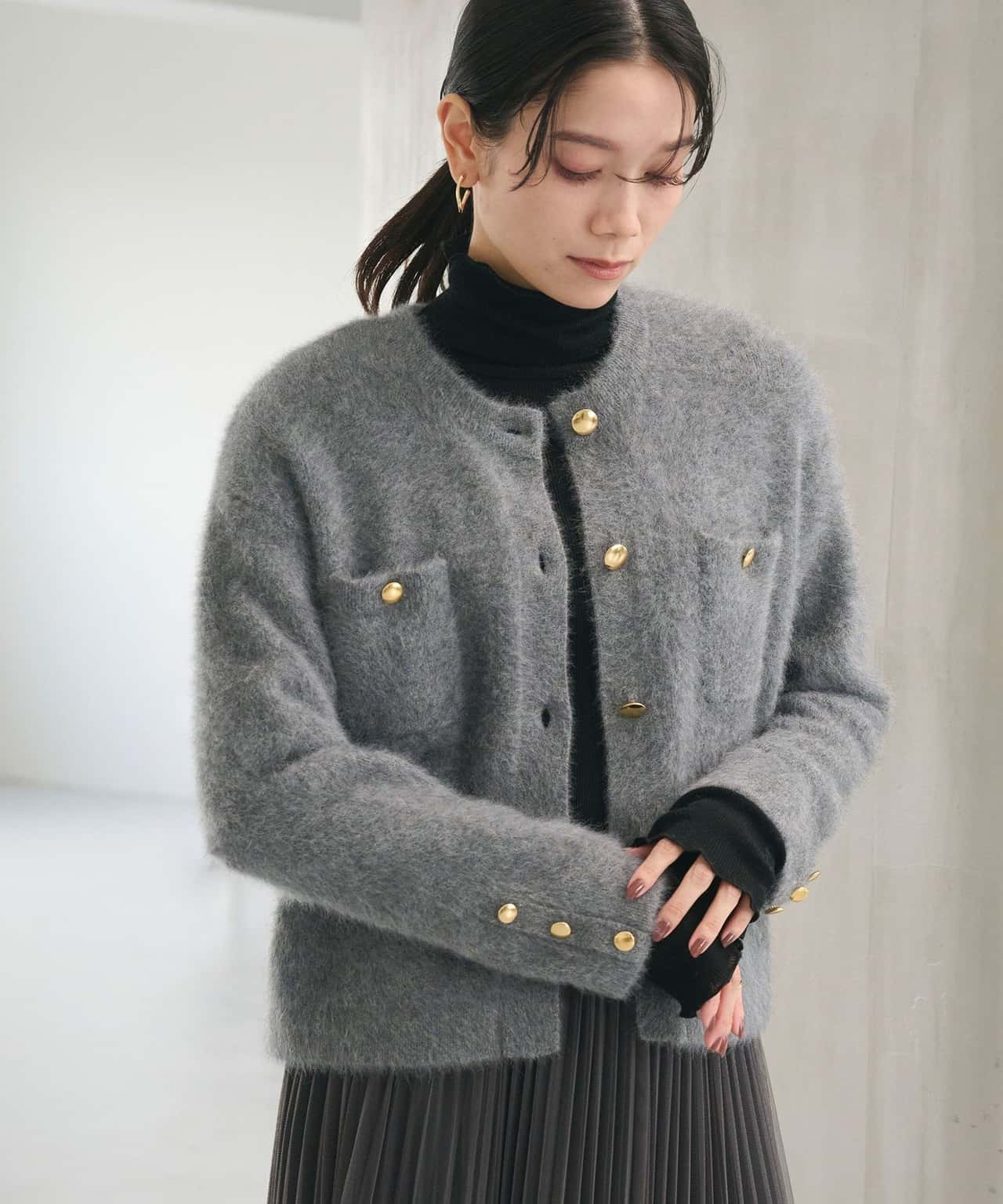 【SALE／50%OFF】UNITED ARROWS green label relaxing デイリーエリートカーデ ユナイテッドアローズ グリーンレーベルリラクシング トップス カーディガン ブラウン ベージュ ブラック グレー ブルー【送料無料】