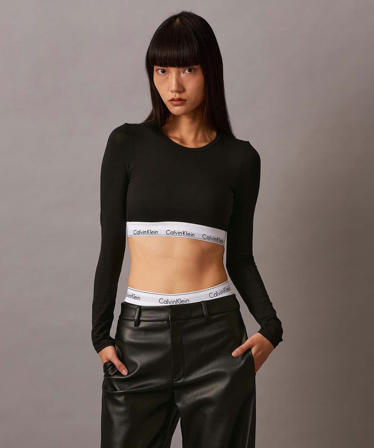 Calvin Klein (W)【公式ショップ】 カルバンクライン Icon Cotton ロングスリーブ Tシャツ ブラレット QF8009 カルバン・クライン インナー・ルームウェア その他のインナー・ルームウェア ホワイト【送料無料】