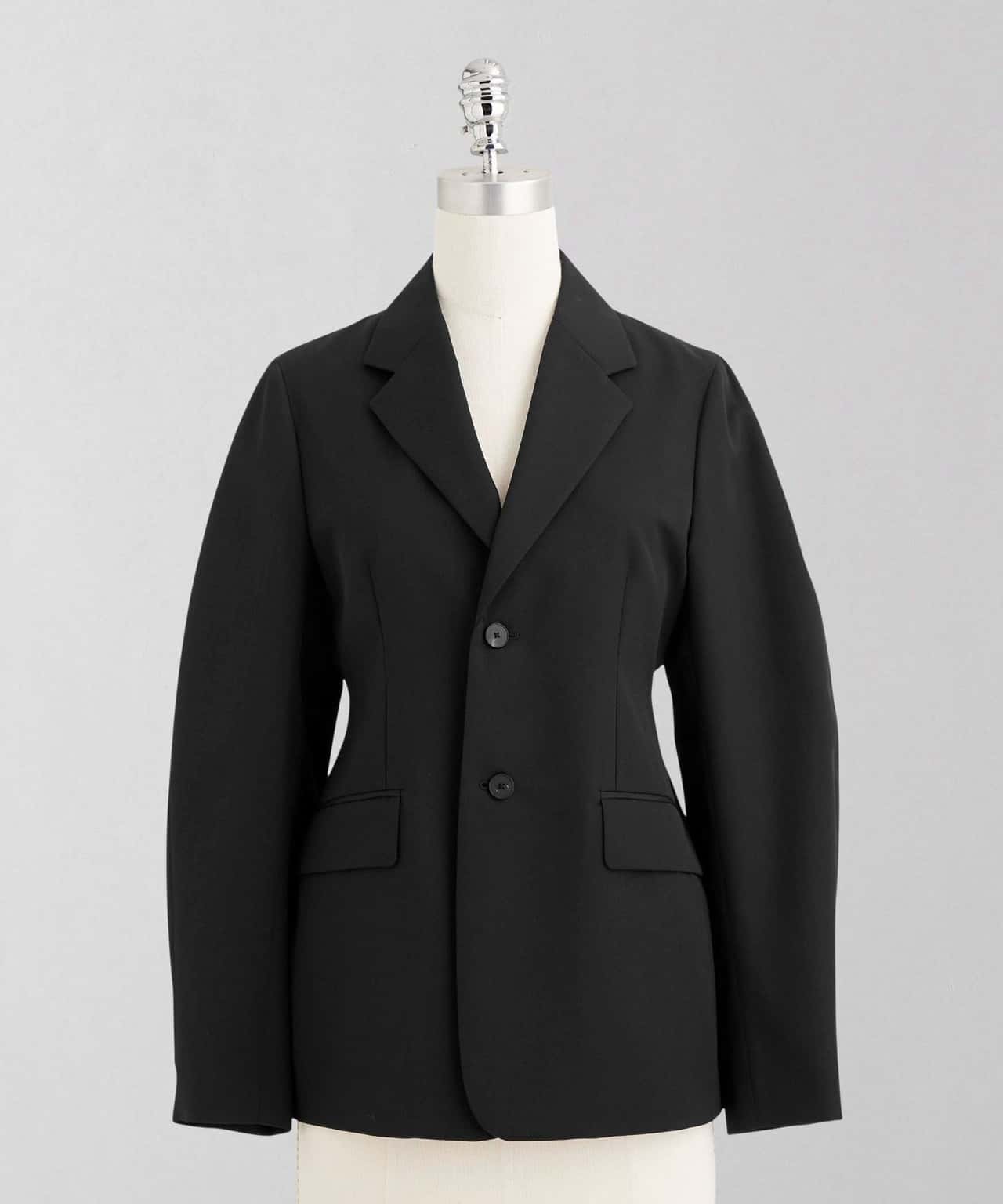 【SALE／70%OFF】LOEFF ＜LOEFF＞W ギャバ カーブ ジャケット ユナイテッドアローズ アウトレット ジャケット・アウター テーラードジャケット・ブレザー ブラック ネイビー【送料無料】