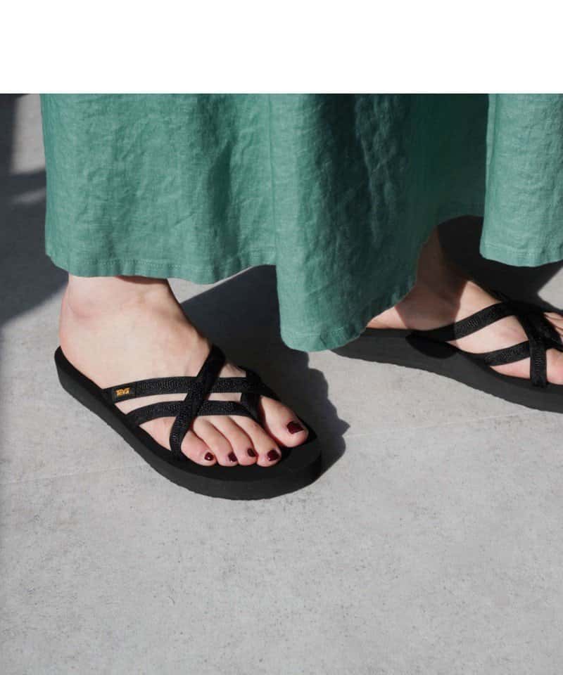 【SALE／40%OFF】UNITED ARROWS green label relaxing ＜ Teva (テバ)＞ OLOWAHU オロワフ サンダル ユナイテッドアローズ グリーンレーベルリラクシング シューズ サンダル/ミュール ブラック イエロー ネイビー