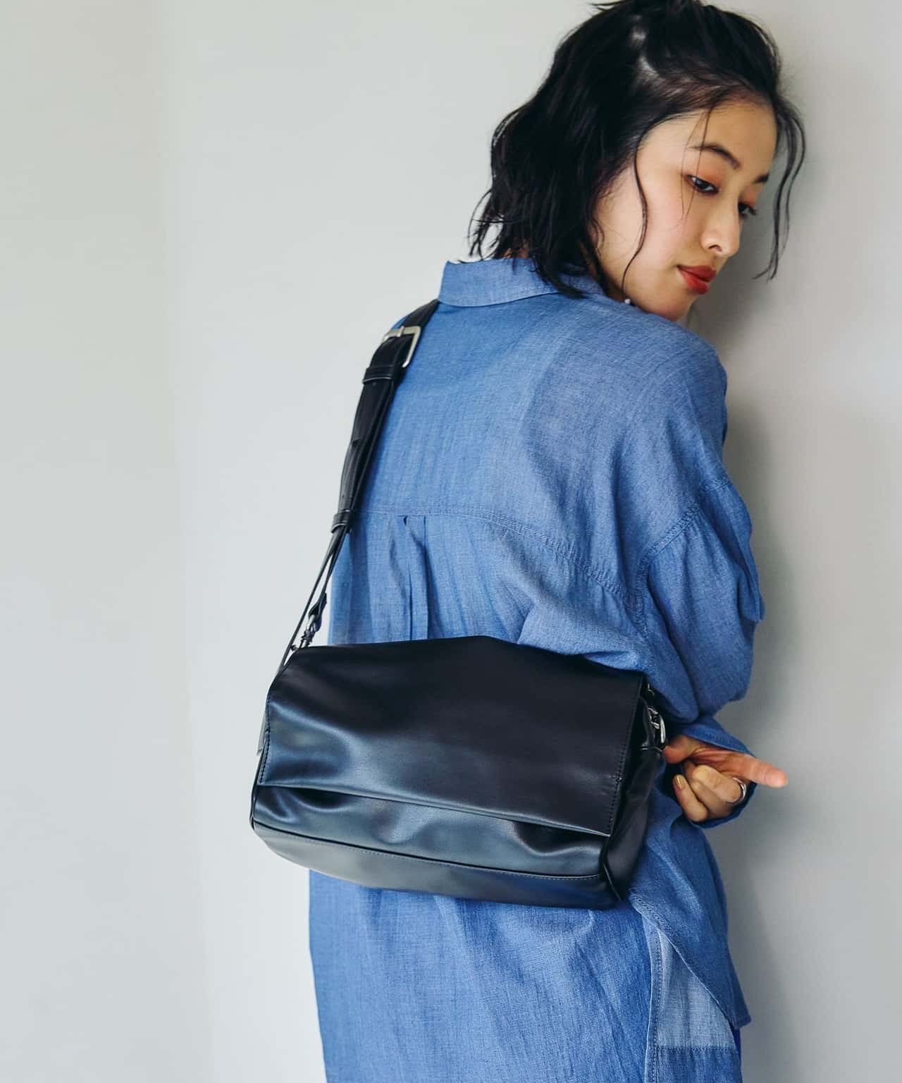 LEPSIM 【500mlペットボトルも入る】フラップボディバッグ レプシィム バッグ ショルダーバッグ グレー カーキグリーン ブラウン ブラック【送料無料】