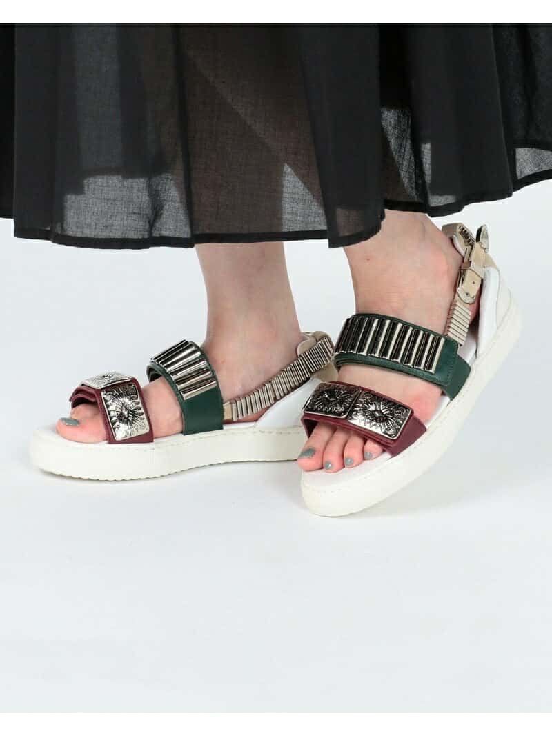 【SALE／30%OFF】Ray BEAMS TOGA PULLA × Ray BEAMS / 別注 Metal Sneakers Sandal ビームス ウイメン シューズ サンダル/ミュール ホワイト ブラック【送料無料】