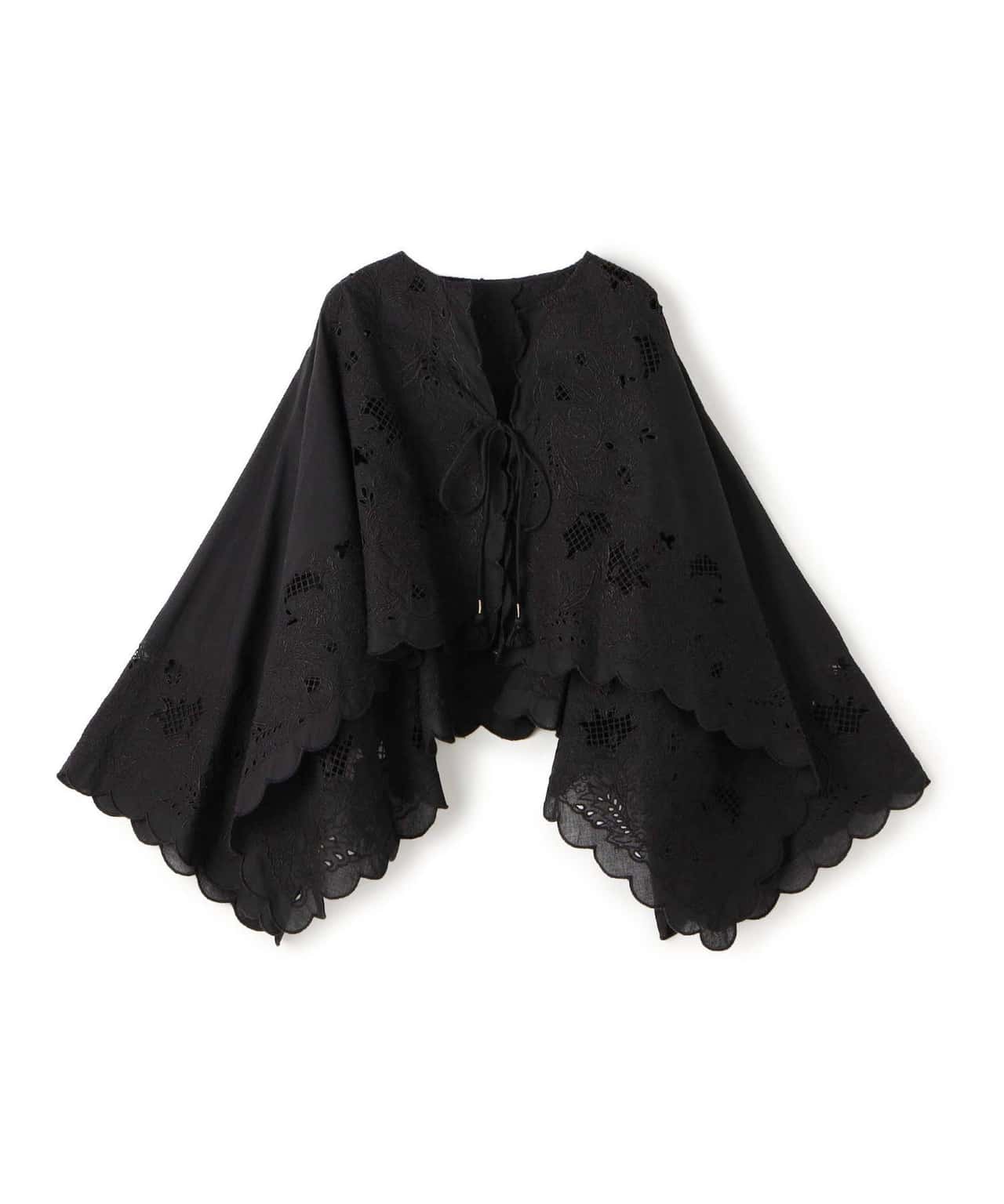 【SALE／40%OFF】SOULEIADO バンダナエンブロイダリー ワイドスリーブブラウス トゥモローランド トップス シャツ・ブラウス ホワイト ブラック【送料無料】