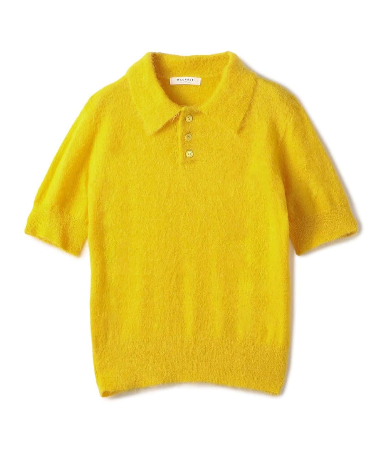 【SALE／50%OFF】MACPHEE アルパカシャギー ポロプルオーバー トゥモローランド トップス ニット グリーン ピンク イエロー【送料無料】
