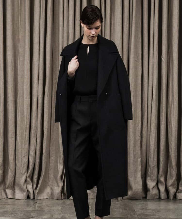【SALE／52%OFF】UNTITLED カシミヤリバーガウンコート アンタイトル ジャケット・アウター チェスターコート ブラック ブラウン【送料無料】