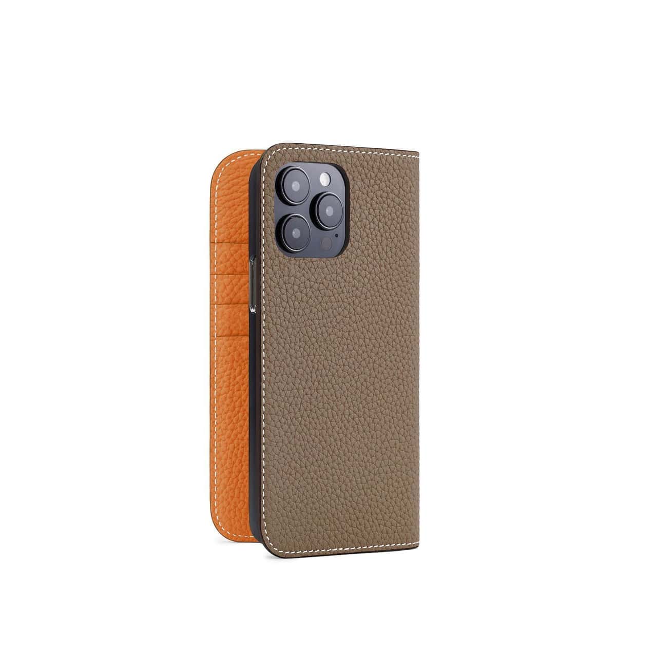 【SALE／50%OFF】BONAVENTURA (iPhone 14 Pro Max) ダイアリーケース シュリンクレザー ボナベンチュラ スマホグッズ・オーディオ機器 スマホ・タブレット・PCケース/カバー グレー ブラック オレンジ ブルー イエロー ブラウン ベージュ ネイビー【送料無料】