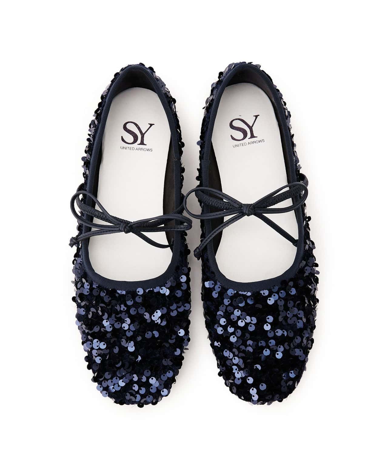 SY UNITED ARROWS ＜SY＞スパンコールバレエ フラット10●↑ オデット エ オディール シューズ・靴 バレエシューズ ピンク グレー ブラック レッド ブラウン ネイビー【送料無料】