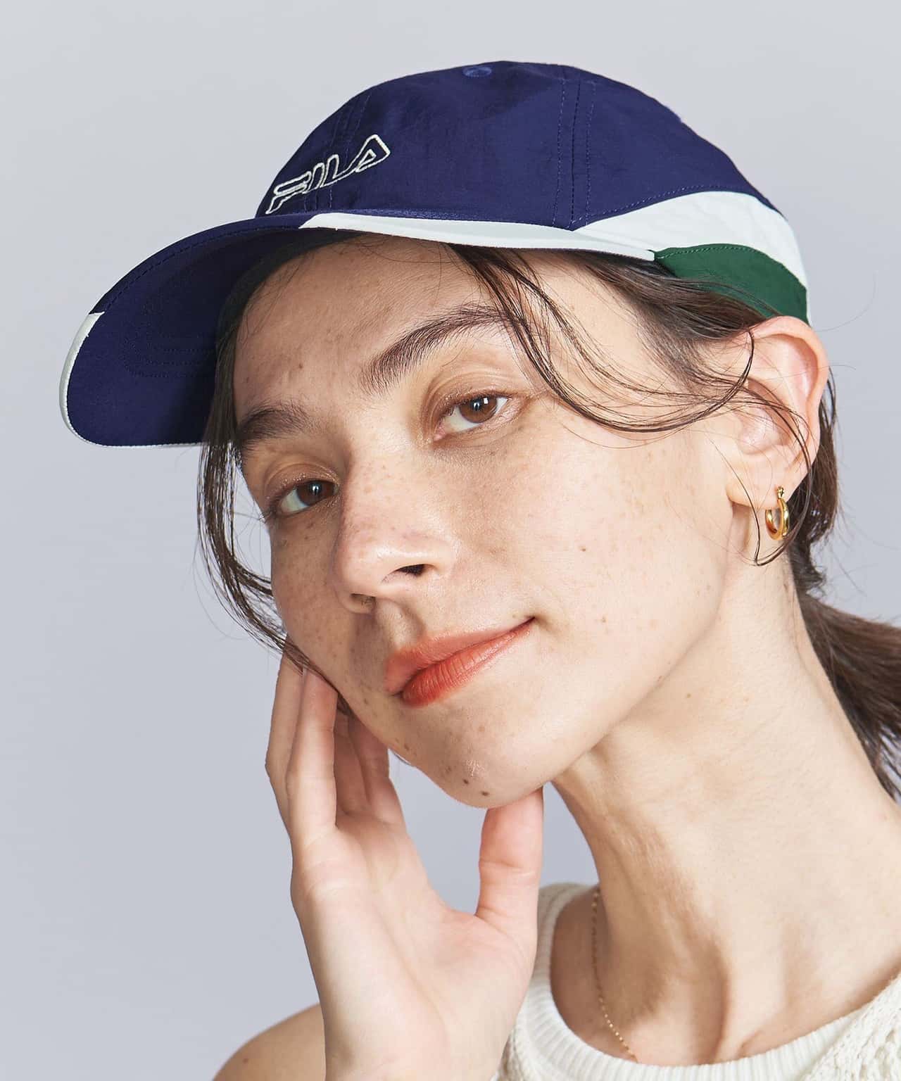 【SALE／40%OFF】BEAUTY&YOUTH UNITED ARROWS ＜FILA＞FLU カラーパターン キャップ -ウォッシャブル- ビューティー＆ユース　ユナイテッドアローズ 帽子 キャップ ブラウン ネイビー