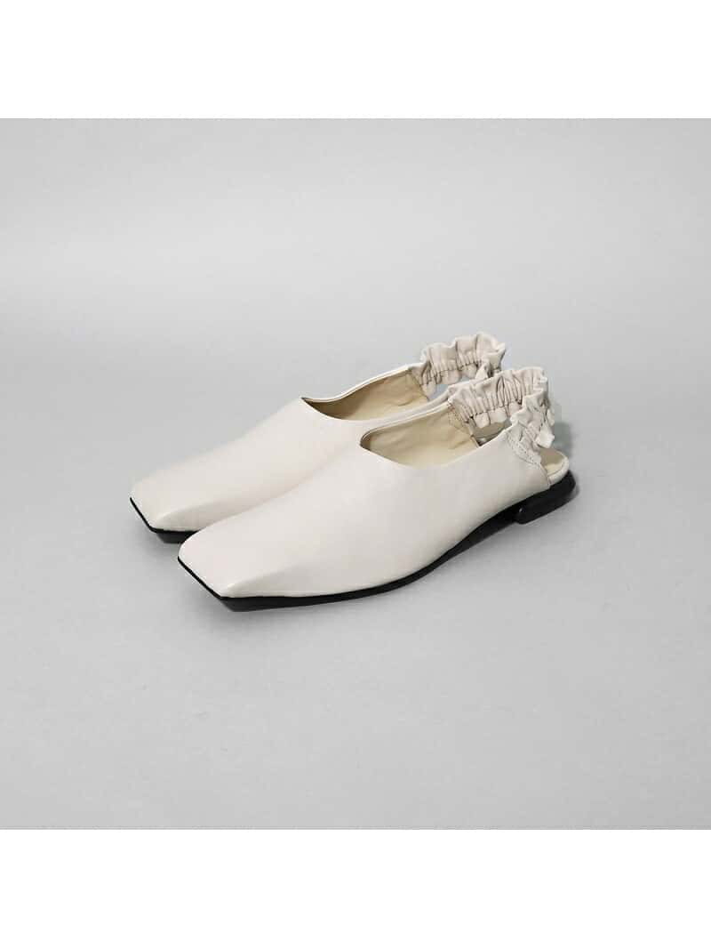 【SALE／60%OFF】Au BANNISTER thYme/ スリングバックフラットシューズ オゥ・バニスター シューズ・靴 パンプス ホワイト カーキグリーン ブラック【送料無料】