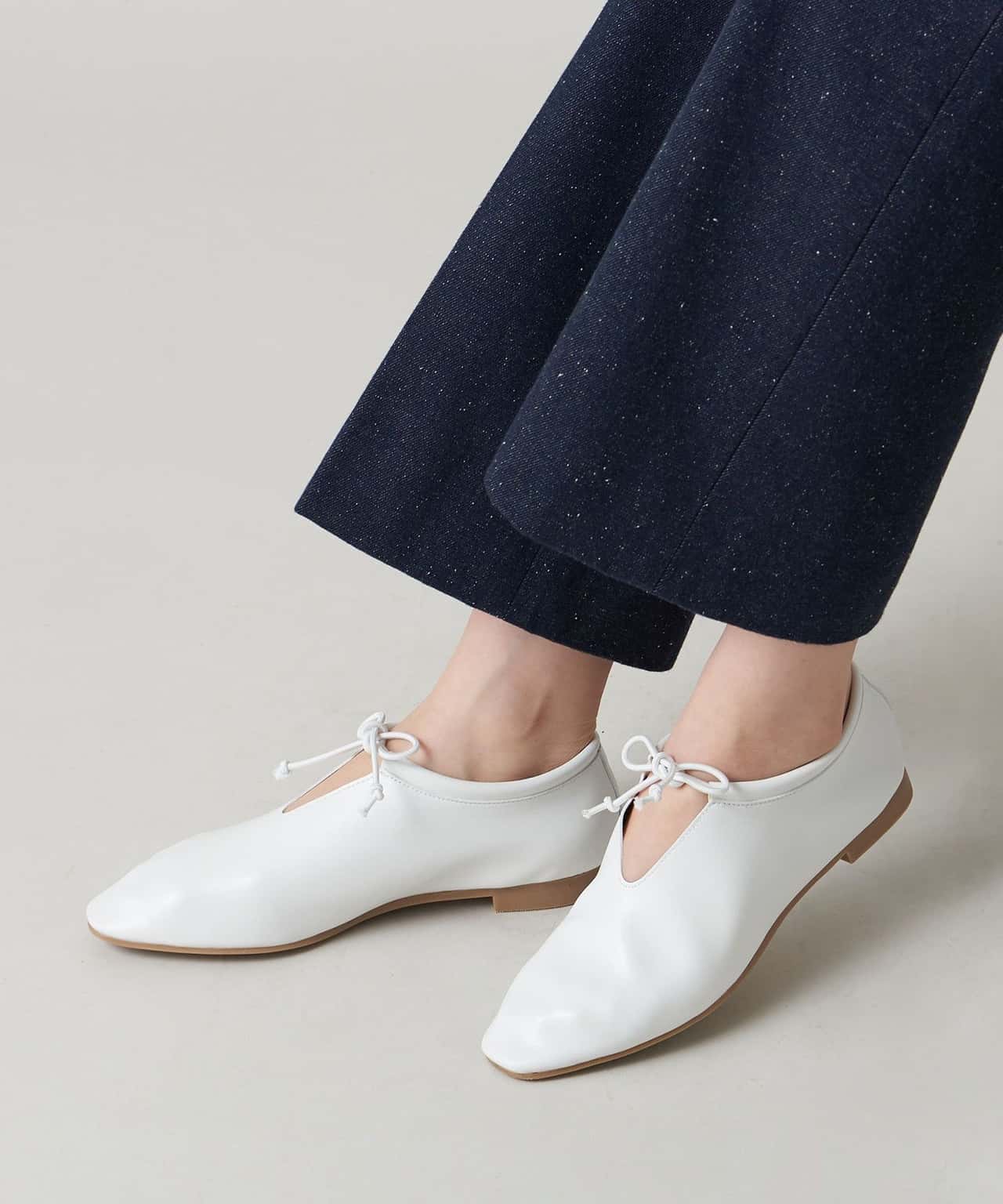 【SALE／60%OFF】ODETTE E ODILE リボン ディープカット フラット オデット エ オディール シューズ・靴 レインシューズ・ブーツ ゴールド ホワイト ブラック【送料無料】