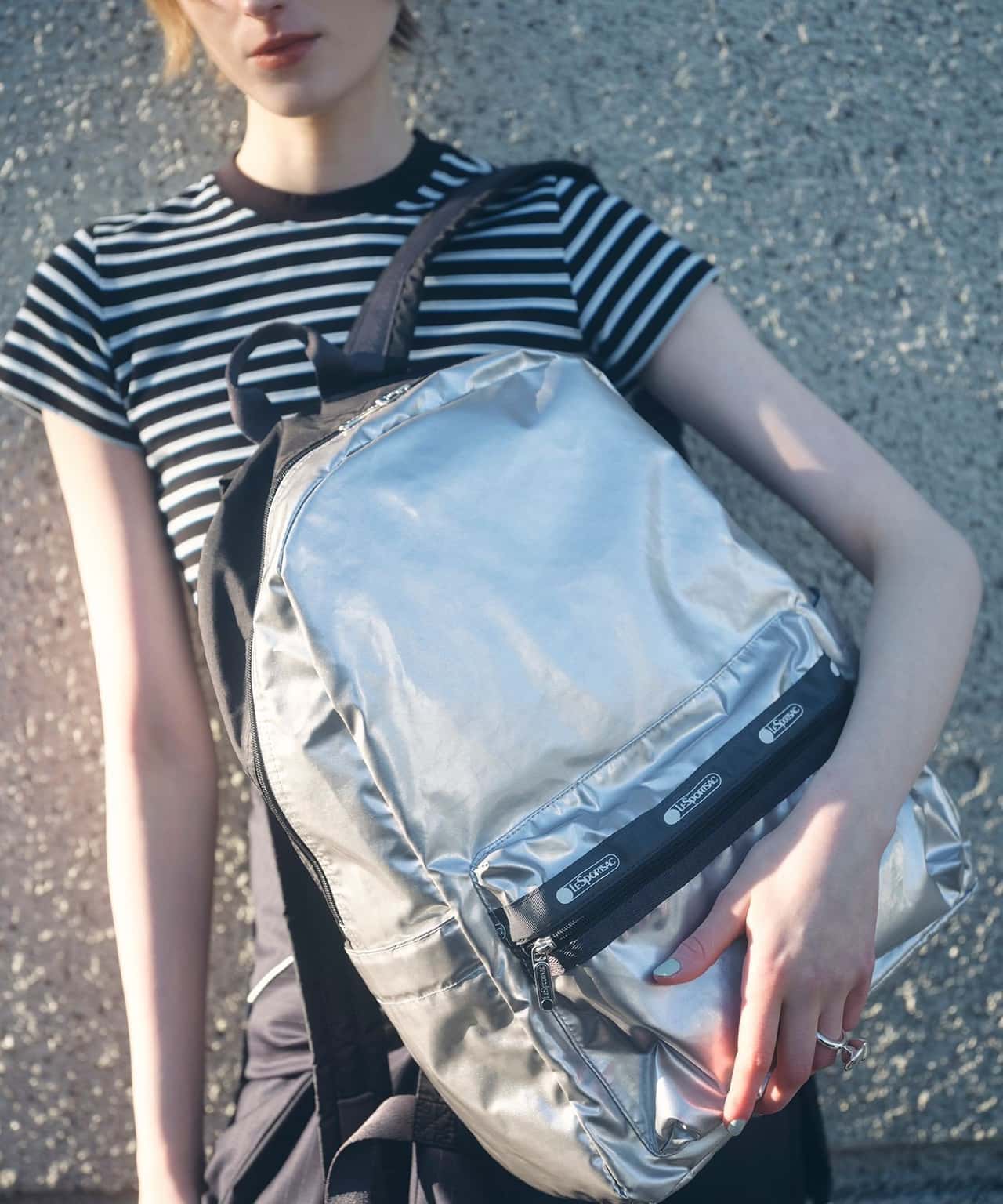 【SALE／30%OFF】ADAM ET ROPE' FEMME 【WEB限定】・【LeSportsac for ADAM ET ROPE'】Exclusive Classic Everyday BP アダムエロペ バッグ リュック・バックパック シルバー【送料無料】