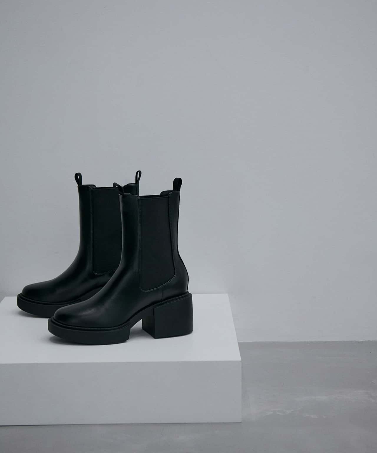 【SALE／20%OFF】ADAM ET ROPE' FEMME 【WEB限定(一部店舗展開あり)】ボリュームソールチェルシーブーツ アダムエロペ シューズ・靴 ブーツ ブラック【送料無料】