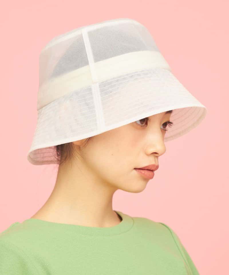 【SALE／50%OFF】CITEN ＜CITEN＞シアー バケットハット シテン 帽子 ハット ホワイト ブルー