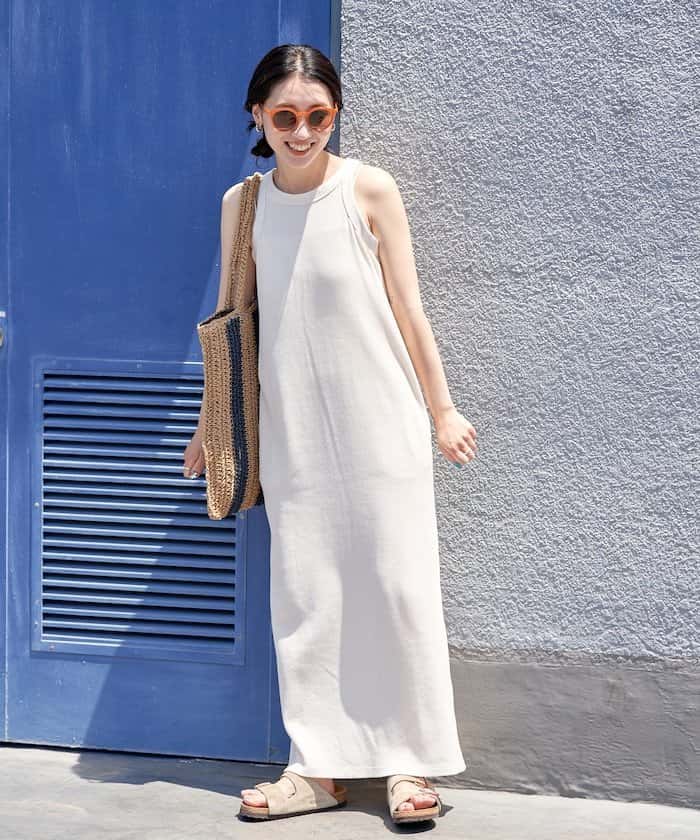 FREAK'S STORE アメスリ ワッフル ワンピース【限定展開】 24SS フリークスストア ワンピース・ドレス ワンピース ブラウン グレー ブラック オレンジ ブルー【送料無料】