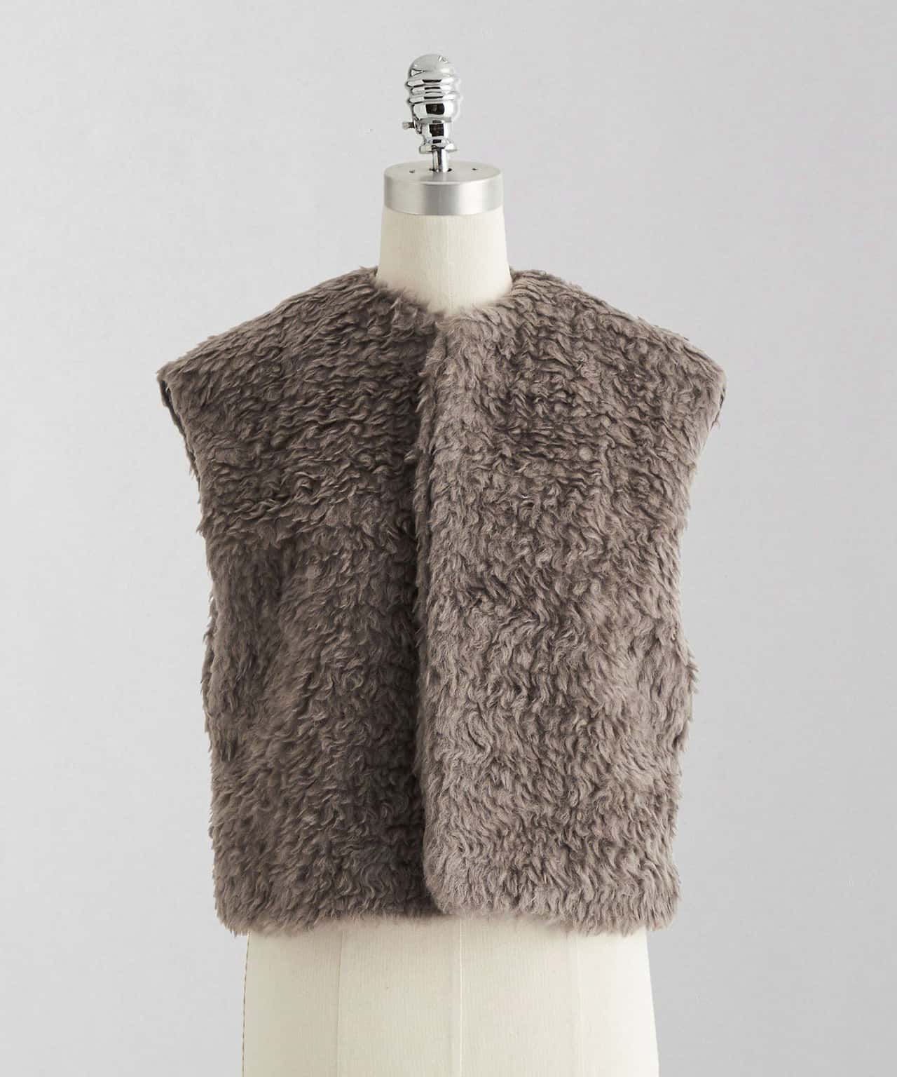 【SALE／70%OFF】LOEFF ＜LOEFF＞シャギー ベスト ユナイテッドアローズ アウトレット トップス ベスト・ジレ グレー【送料無料】