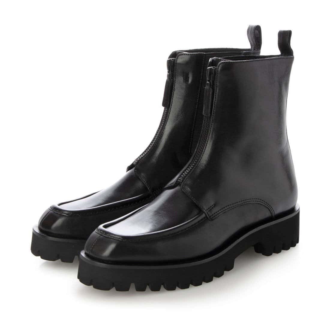 【SALE／44%OFF】RABOKIGOSHI works 4cmタンクソール本革ショートブーツ ラボキゴシ シューズ・靴 ブーツ ブラック グリーン【送料無料】