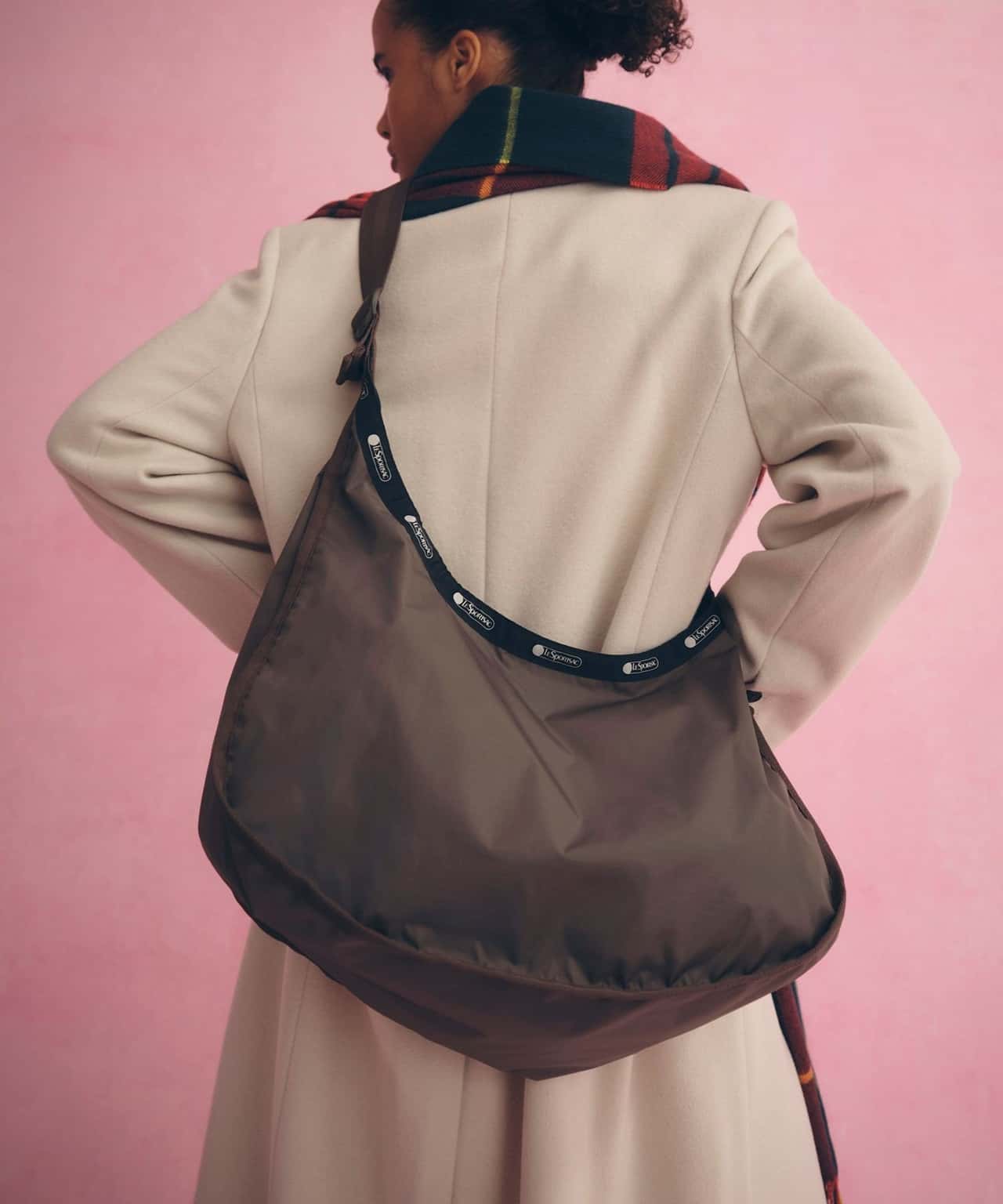 【SALE／30%OFF】ADAM ET ROPE' FEMME 【LeSportsac for ADAM ET ROPE'】LARGE SPORTSAC LT (SOLID) アダムエロペ バッグ ショルダーバッグ ブラック ブラウン【送料無料】
