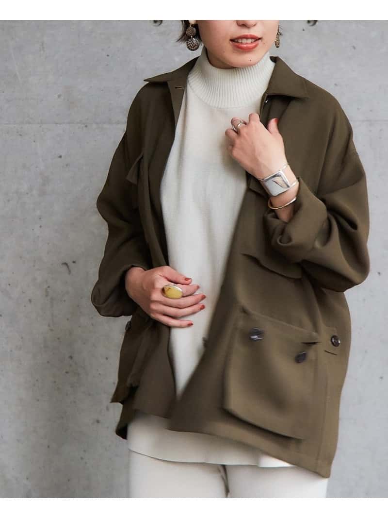 【SALE／80%OFF】Liesse ミリタリーブルゾン リエス ジャケット・アウター ブルゾン・ジャンパー ブラック カーキグリーン【送料無料】