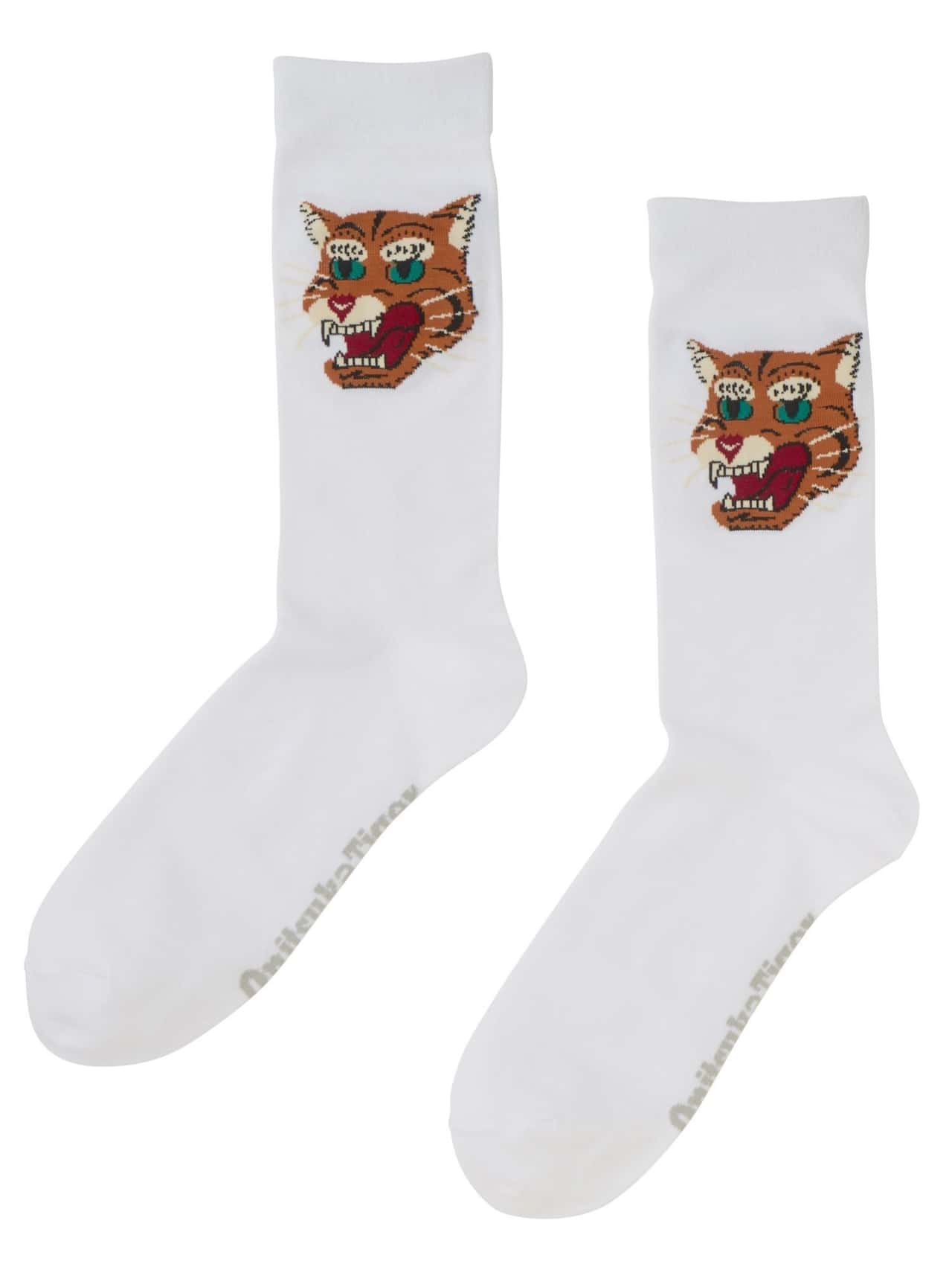 Onitsuka Tiger 【公式ショップ】MIDDLE SOCKS オニツカタイガー 靴下・レッグウェア 靴下 ピンク ベージュ ホワイト ブラック