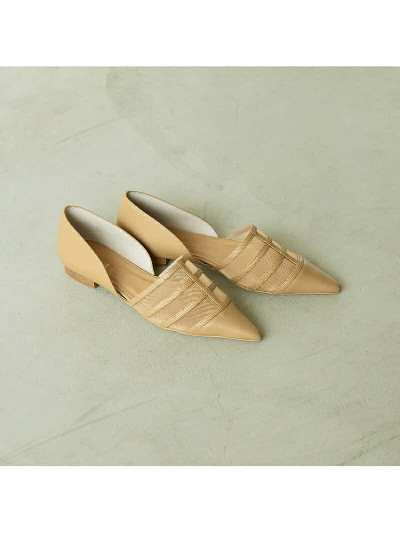 【SALE／30%OFF】AU BANNISTER メッシュポインテッドフラットパンプス オゥ・バニスター シューズ・靴 パンプス ベージュ ブラック ブルー【送料無料】