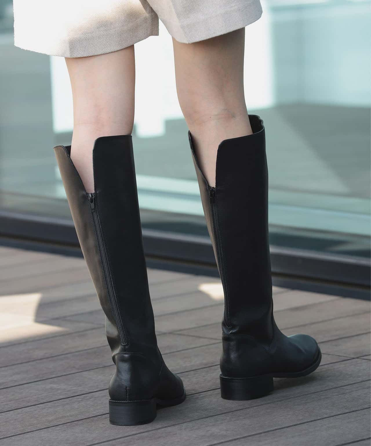【SALE／50%OFF】Ray BEAMS REMME / バック ジップ ブーツ ビームス ウイメン シューズ・靴 ブーツ ブラック ブラウン【送料無料】