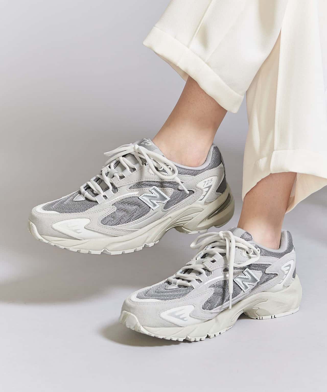 BEAUTY&YOUTH UNITED ARROWS ＜New Balance＞ML725/スニーカー 24SS ビューティー＆ユース　ユナイテッドアローズ シューズ・靴 スニーカー グレー ホワイト【送料無料】