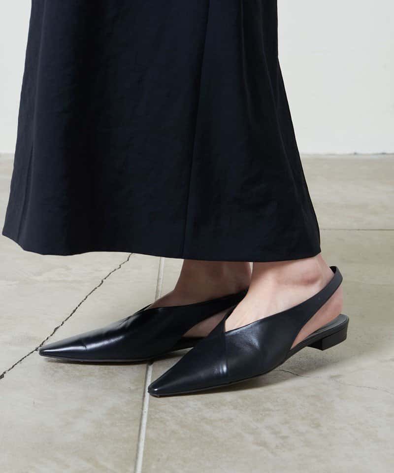 【SALE／30%OFF】MARW UNITED ARROWS ＜MARW UNITED ARROWS+Odette e Odile＞バックストラップ フラットシューズ ユナイテッドアローズ シューズ・靴 ミュール ブラック ホワイト【送料無料】