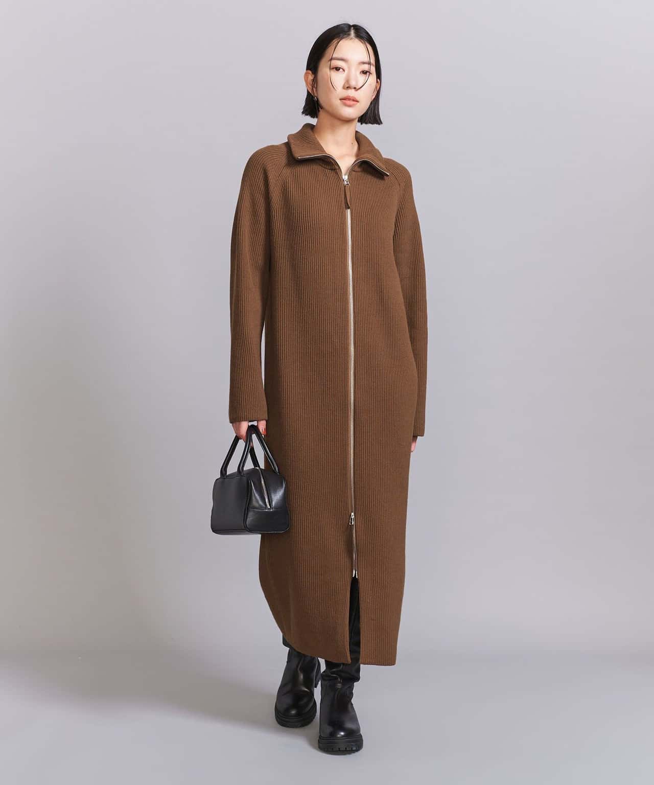 【SALE／65%OFF】BEAUTY&YOUTH UNITED ARROWS ドライバーズ ニット ロング ワンピース ユナイテッドアローズ アウトレット ワンピース・ドレス ワンピース ブラック グレー【送料無料】