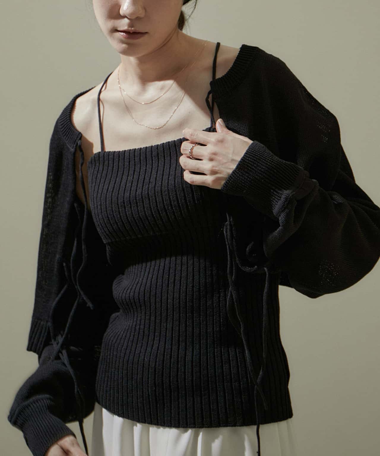 【SALE／80%OFF】SALON adam et rope' リブチューブトップ サロン アダム エ ロペ トップス ベアトップ レッド ホワイト ブラック