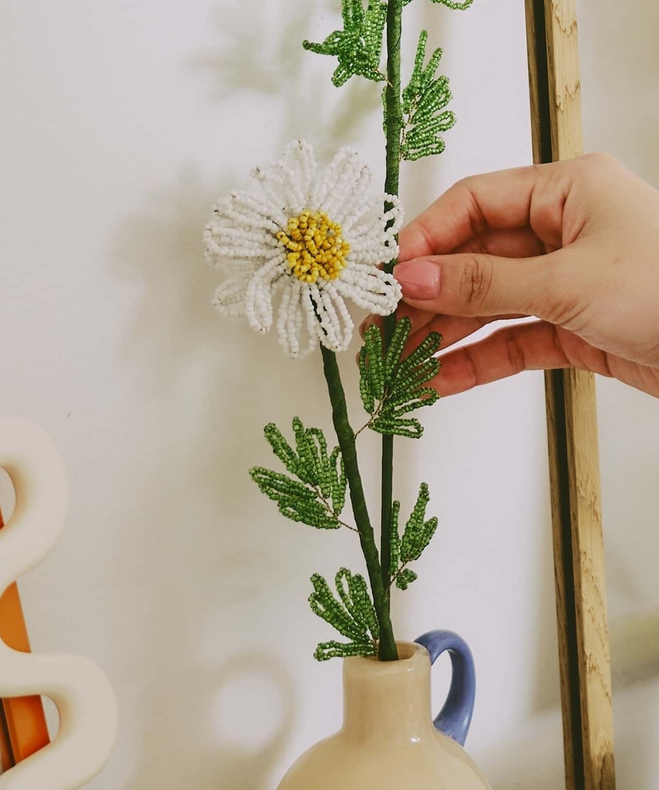 BIRTHDAY BAR 【SAHIR サヒール】Beads flower バースデイバー インテリア・生活雑貨 フラワーベース・花瓶 ブラック ホワイト イエロー レッド