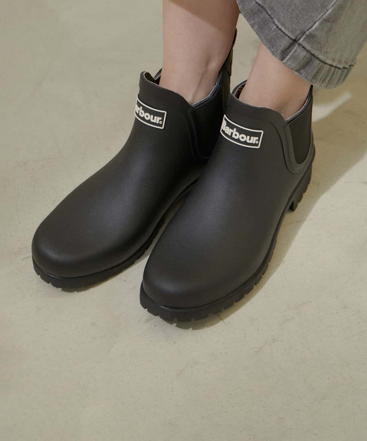 SALON adam et rope' 【Barbour(バブアー)】Wilton ankle wellington/サイドゴアレインブーツ サロン アダム エ ロペ シューズ・靴 ブーツ ブラック【送料無料】