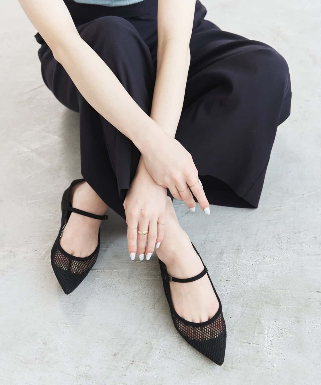 【SALE／30%OFF】LE TALON 《追加》ポインテッドネットワンストラップフラット ルタロン シューズ・靴 その他のシューズ・靴【送料無料】
