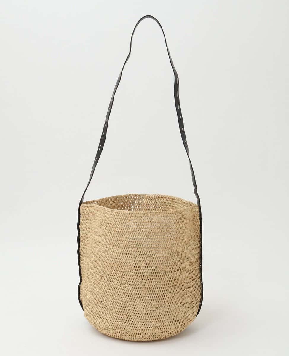 【SALE／50%OFF】Liesse 【MADE IN MADA/メイドインマダ】ALICE STITCH BAG リエス バッグ かごバッグ ベージュ【送料無料】