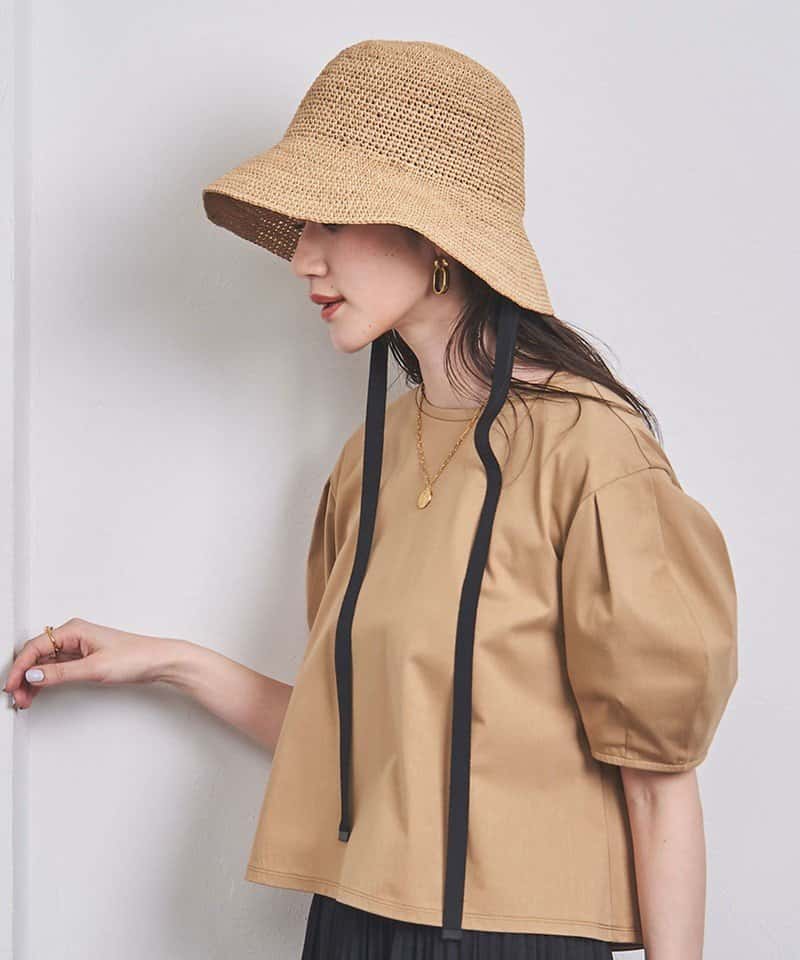 【SALE／30%OFF】UNITED ARROWS RFA リボン ハット UV ユナイテッドアローズ 帽子 ハット ベージュ ホワイト ブラウン【送料無料】