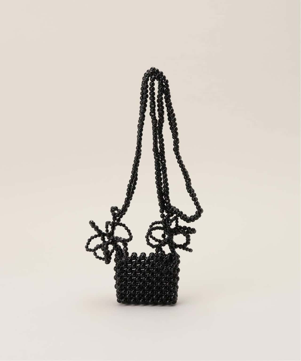 【SALE／30%OFF】U by SPICK&SPAN 【YIFEI】 Ribbon Beads Mini Shoulder BAG ユーバイスピックアンドスパン バッグ ショルダーバッグ ブラック ホワイト