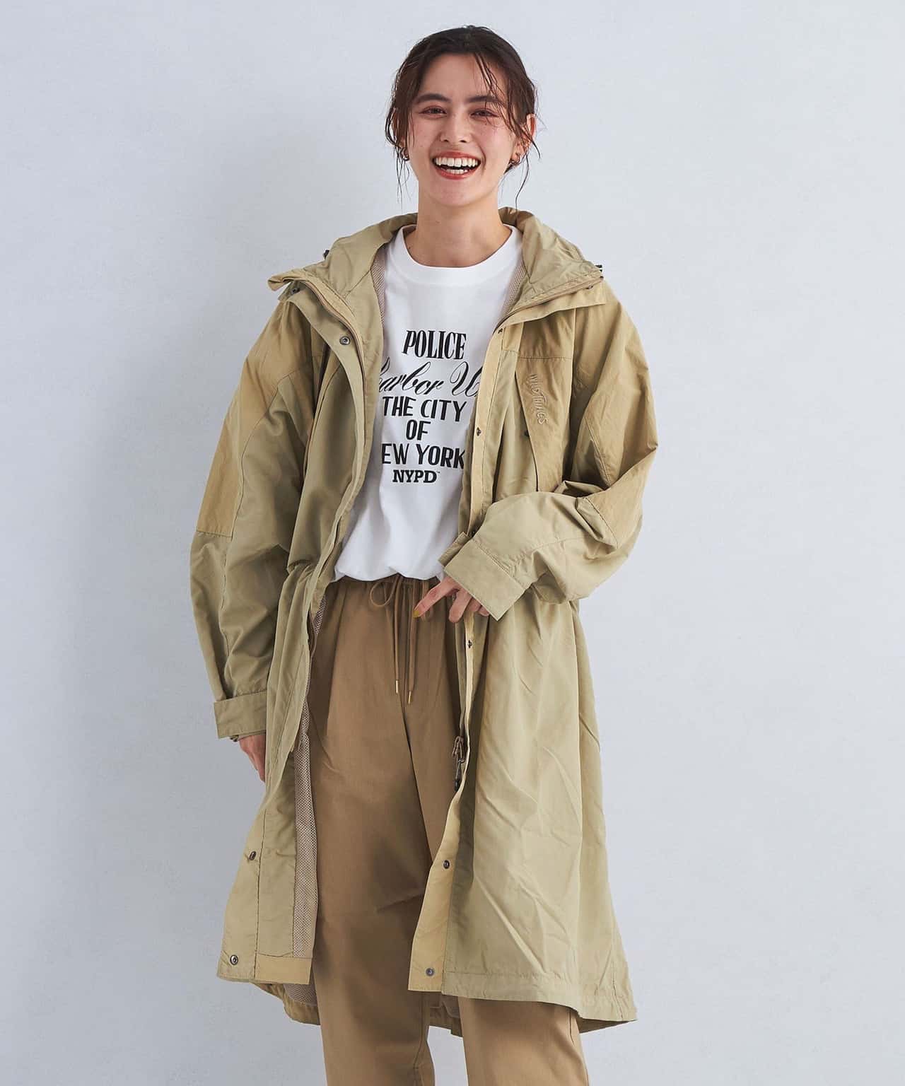 【SALE／70%OFF】UNITED ARROWS green label relaxing 【別注】＜WILD THINGS＞OVER オーバー コート ユナイテッドアローズ アウトレット ジャケット・アウター その他のジャケット・アウター ベージュ ブラック【送料無料】