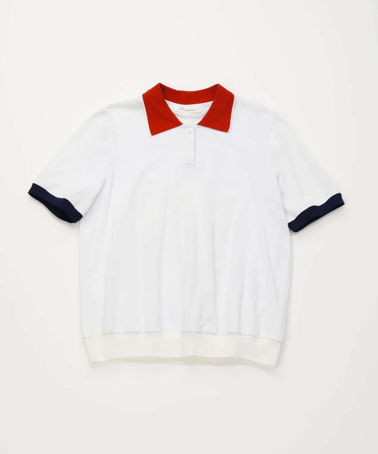 【SALE／80%OFF】Pitchoune コットン天竺ポロ衿カットソー タバサ トップス ポロシャツ ホワイト