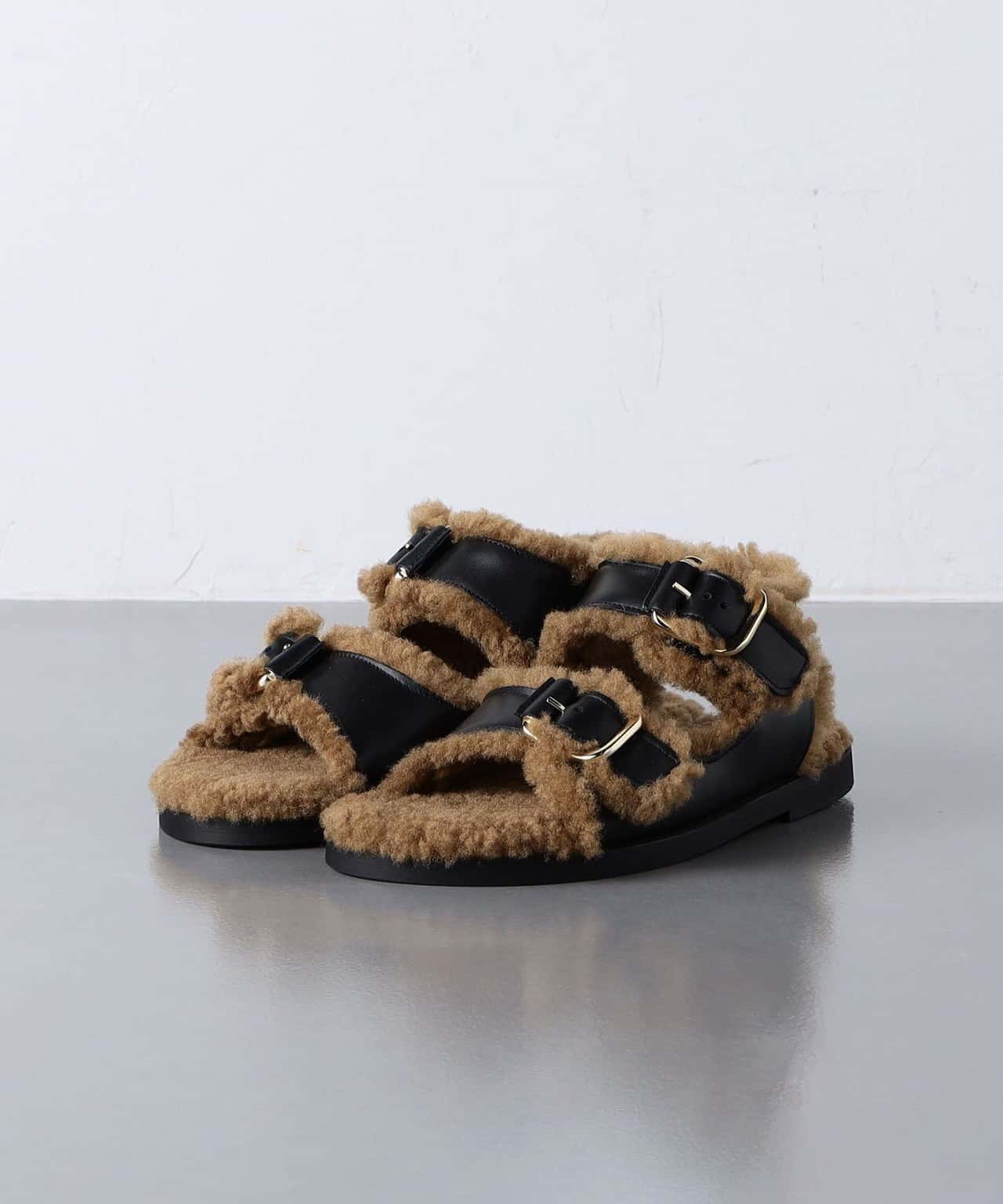 【SALE／70%OFF】UNITED ARROWS 【別注】＜Fur Deluxe＞MERIBEL サンダル ユナイテッドアローズ アウトレット シューズ・靴 その他のシューズ・靴 ブラウン ブラック【送料無料】