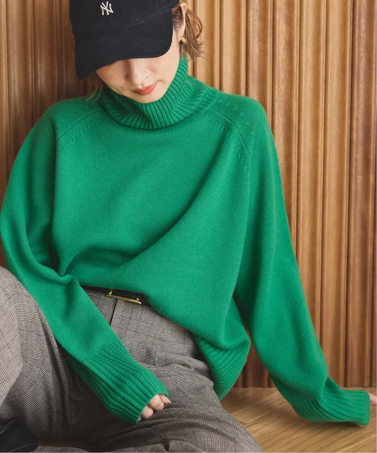 【SALE／30%OFF】Spick & Span ウールカシミヤ ラグランタートルニット スピックアンドスパン トップス ニット ホワイト グレー ブラック グリーン ベージュ【送料無料】