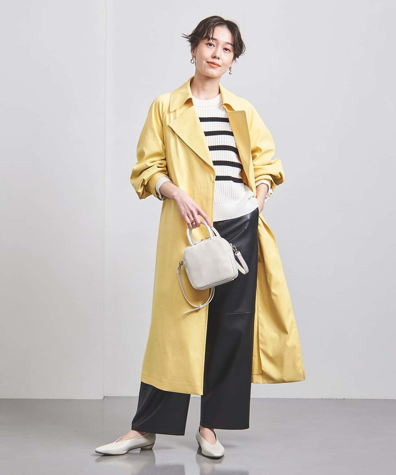 【SALE／80%OFF】UNITED ARROWS P タックスリーブ トレンチコート ユナイテッドアローズ アウトレット ジャケット・アウター その他のジャケット・アウター ベージュ イエロー ホワイト【送料無料】