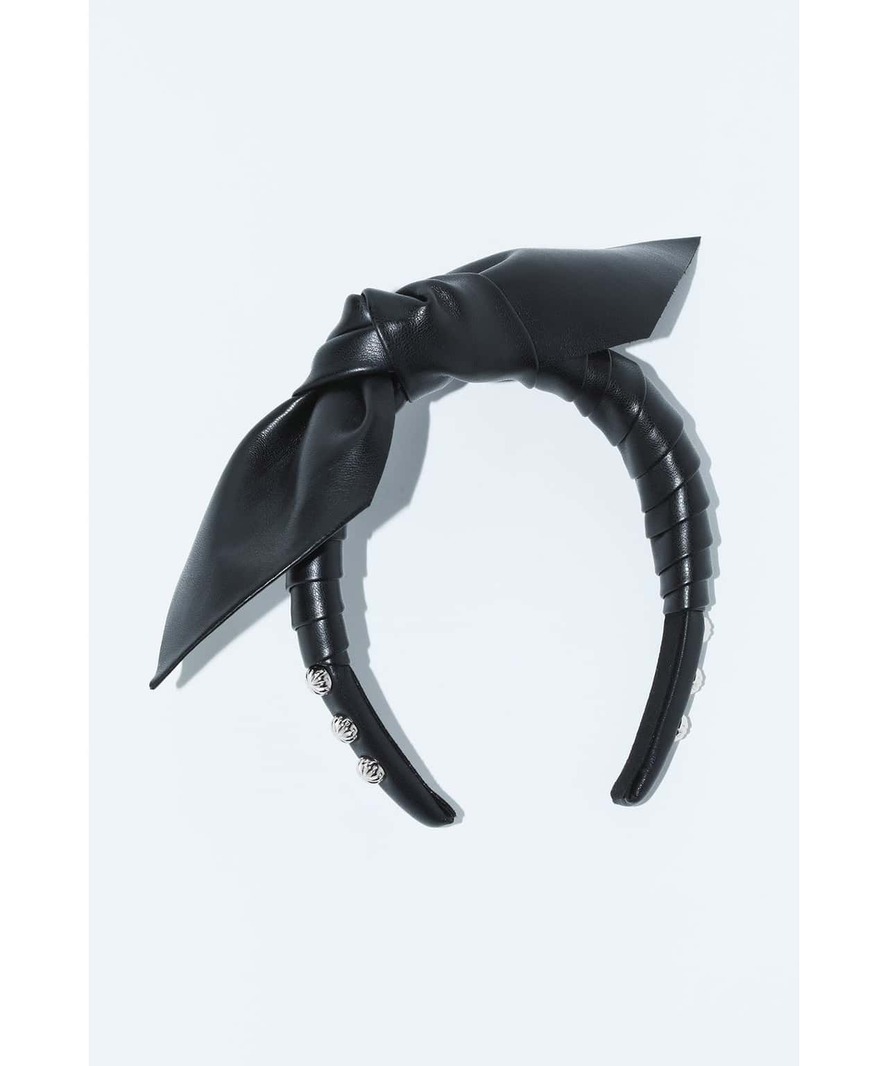 TOGA TOO Leather wrapped headband トーガ ヘアアクセサリー カチューシャ・ヘアバンド ブラック【送料無料】
