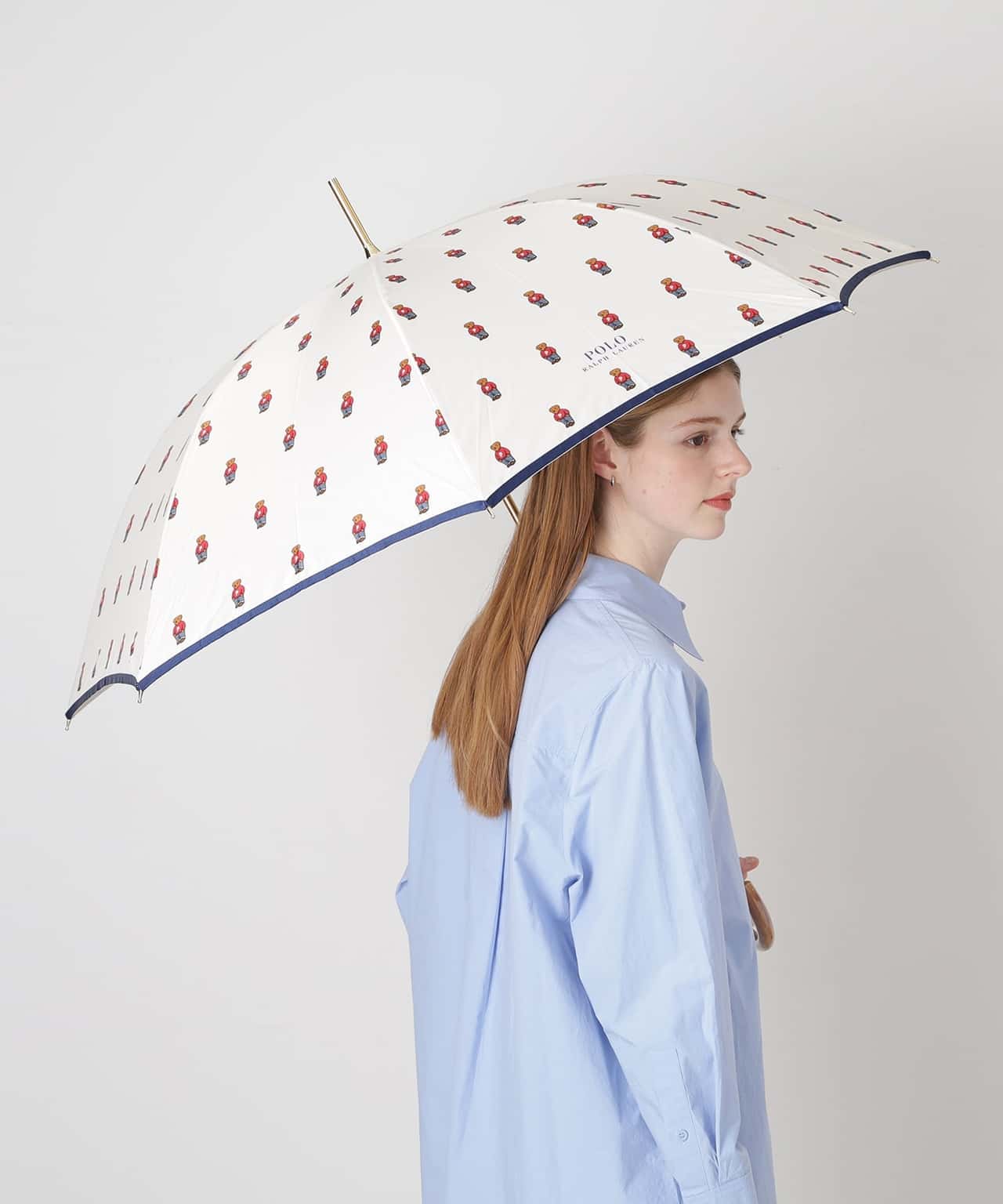POLO RALPH LAUREN POLO RALPH LAUREN (ポロ ラルフローレン) 雨傘 長傘 レディース ポロベア プリント ムーンバット ファッション雑貨 傘・長傘 ベージュ ホワイト ネイビー ブラック【送料無料】