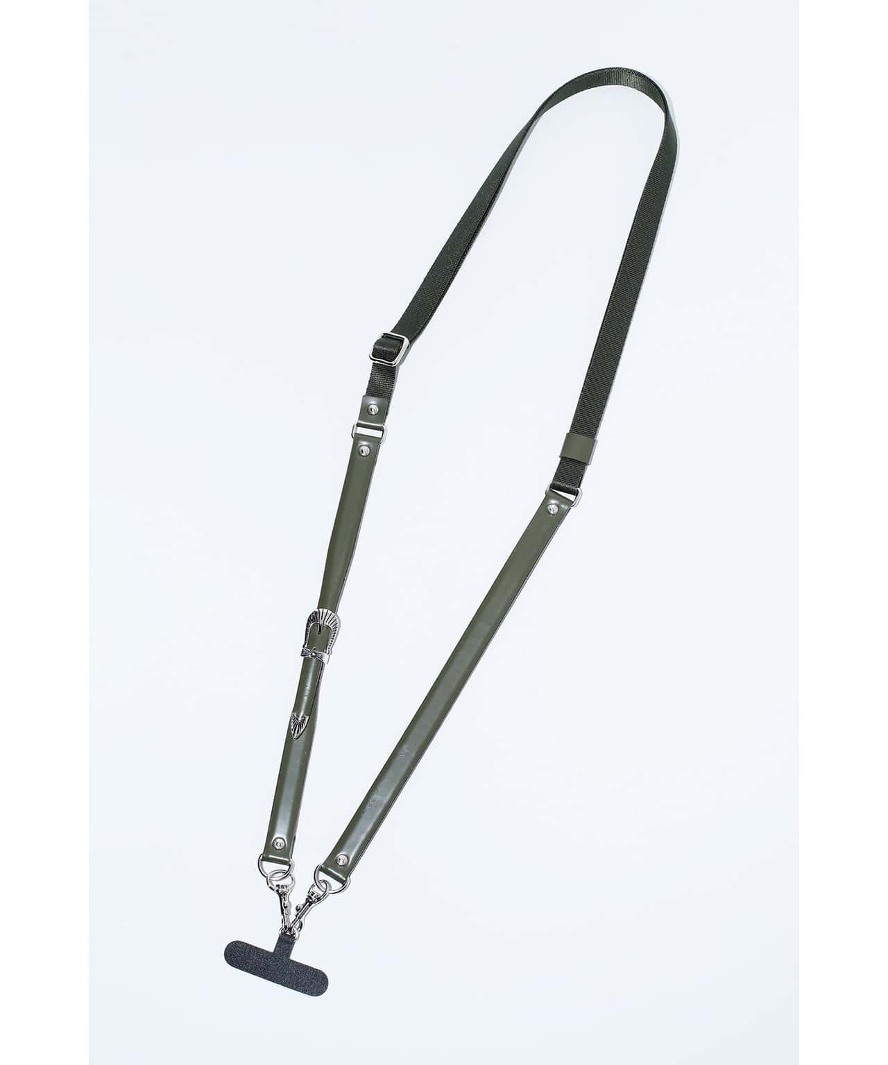 TOGA TOO Leather nylon phone strap トーガ ファッション雑貨 その他のファッション雑貨 ベージュ ブルー ブラック【送料無料】