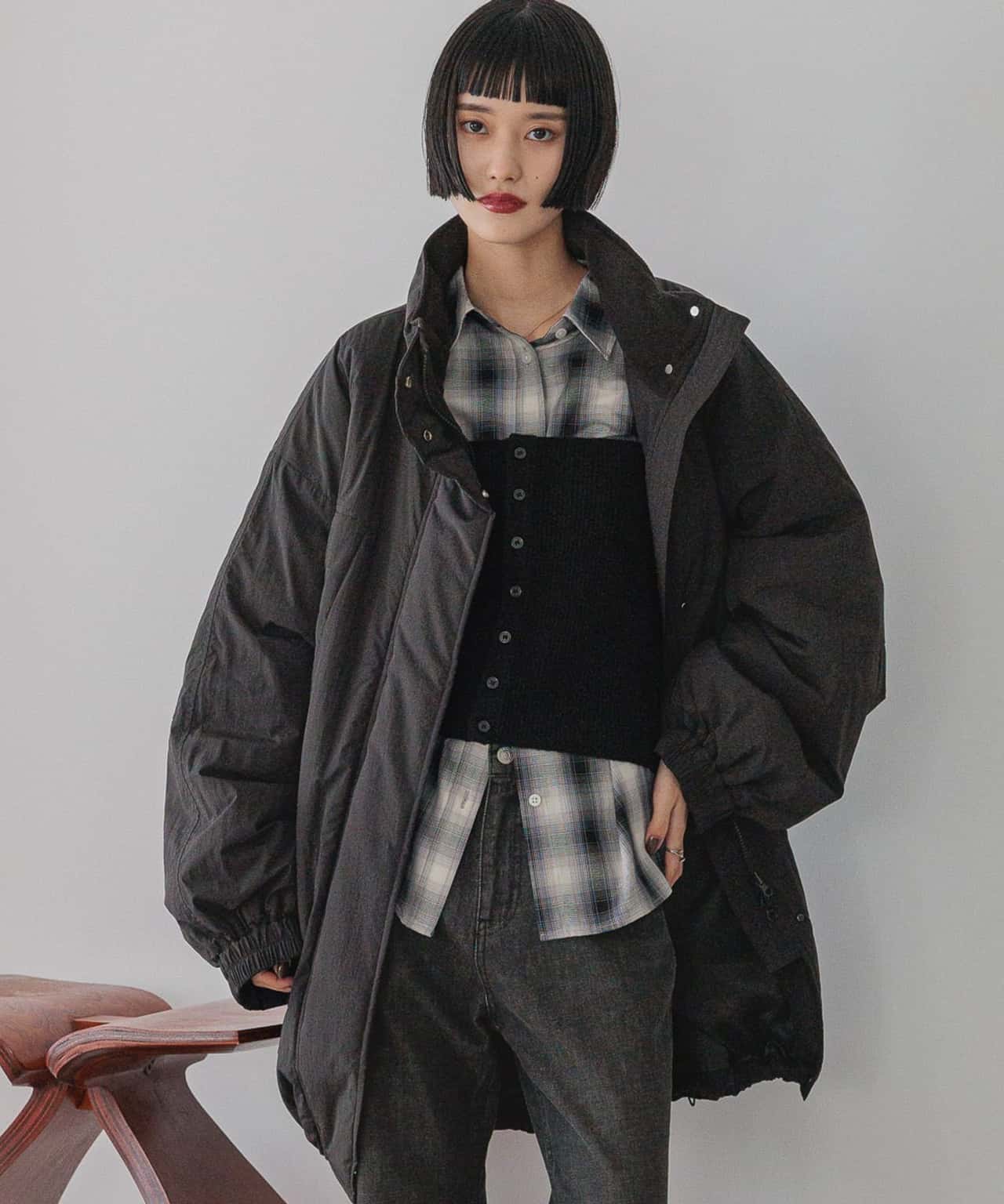 【SALE／30%OFF】LOWRYS FARM モンスターコート ローリーズファーム ジャケット・アウター ナイロンジャケット ブラウン ホワイト ブラック【送料無料】