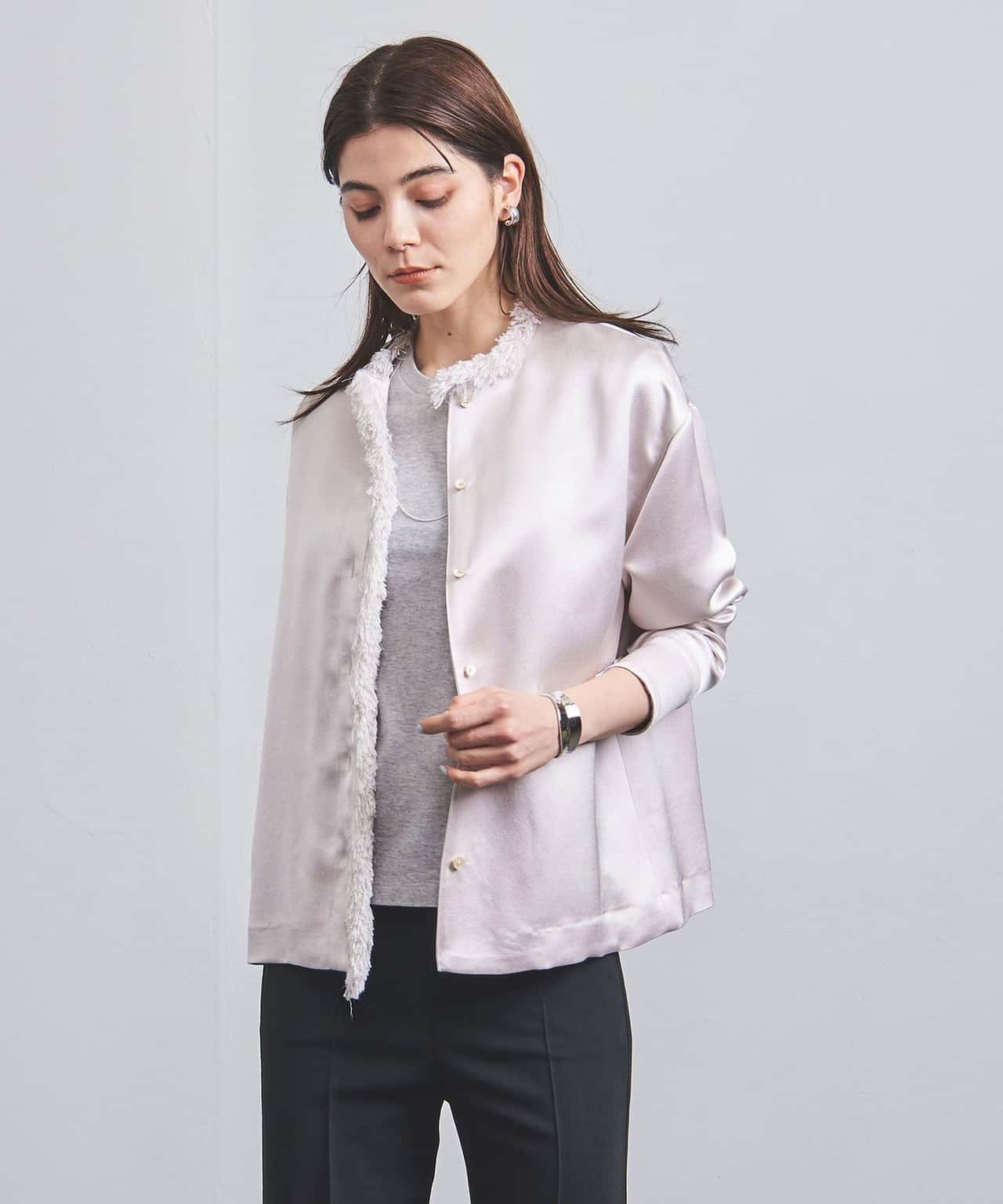 【SALE／80%OFF】UNITED ARROWS ＜UNITED ARROWS＞STN フリンジ シャツ G ユナイテッドアローズ アウトレット トップス シャツ・ブラウス ホワイト ネイビー【送料無料】